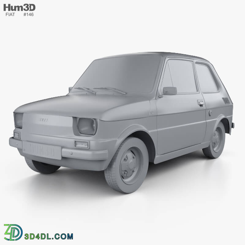 Hum3D Fiat 126 with HQ interior 1976