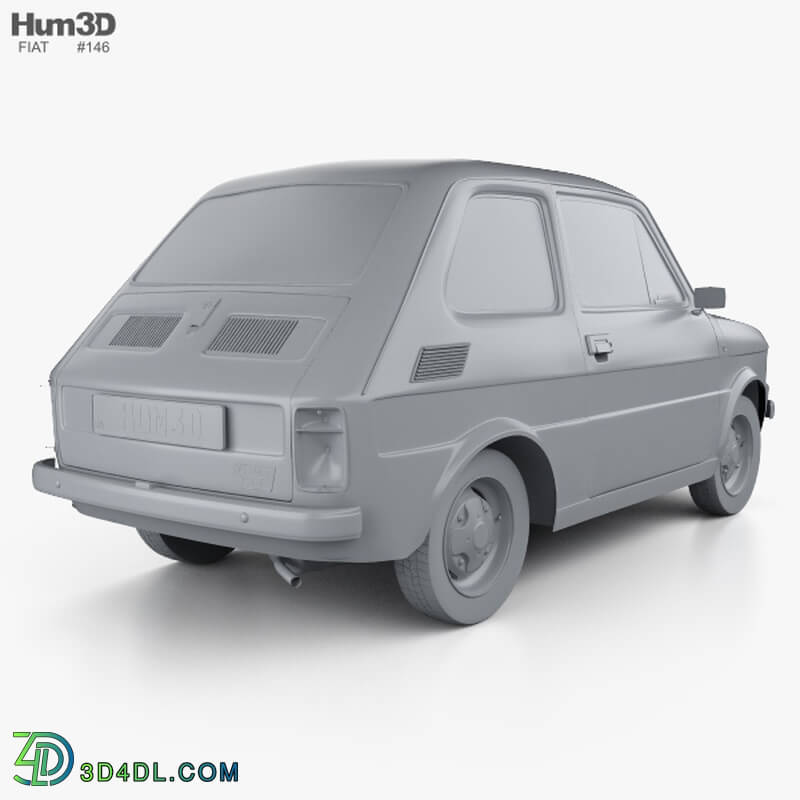 Hum3D Fiat 126 with HQ interior 1976