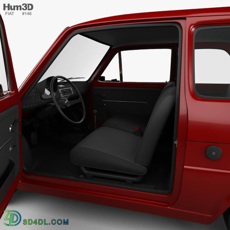 Hum3D Fiat 126 with HQ interior 1976