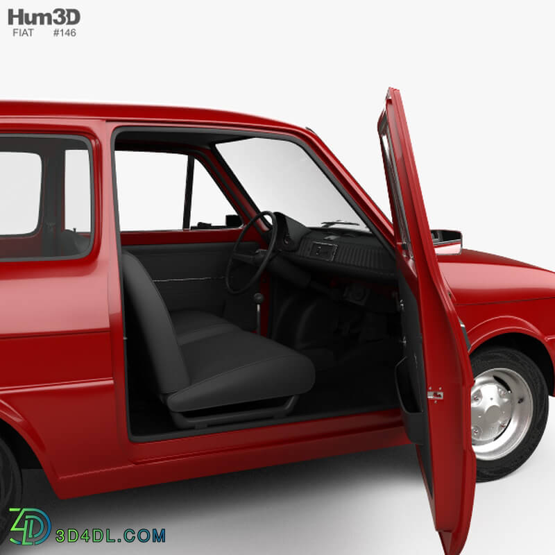 Hum3D Fiat 126 with HQ interior 1976