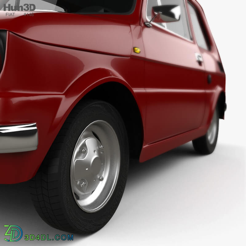 Hum3D Fiat 126 with HQ interior 1976