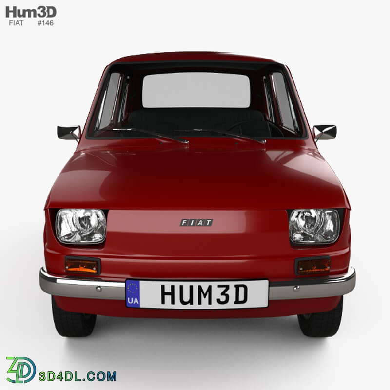 Hum3D Fiat 126 with HQ interior 1976