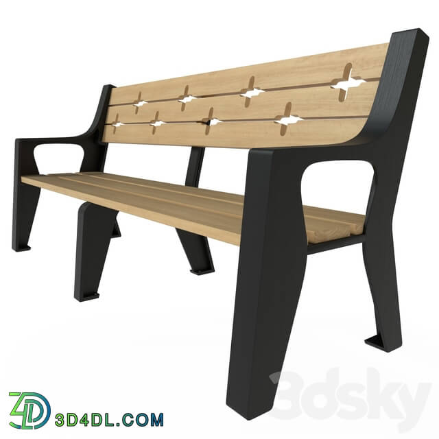 Urban environment - Cast-iron bench Bench 7