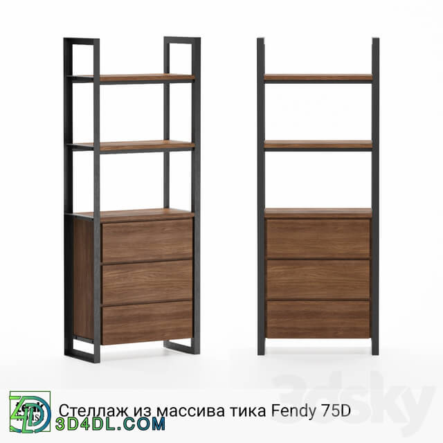 Rack - Solid wood teak rack Fendy 75D