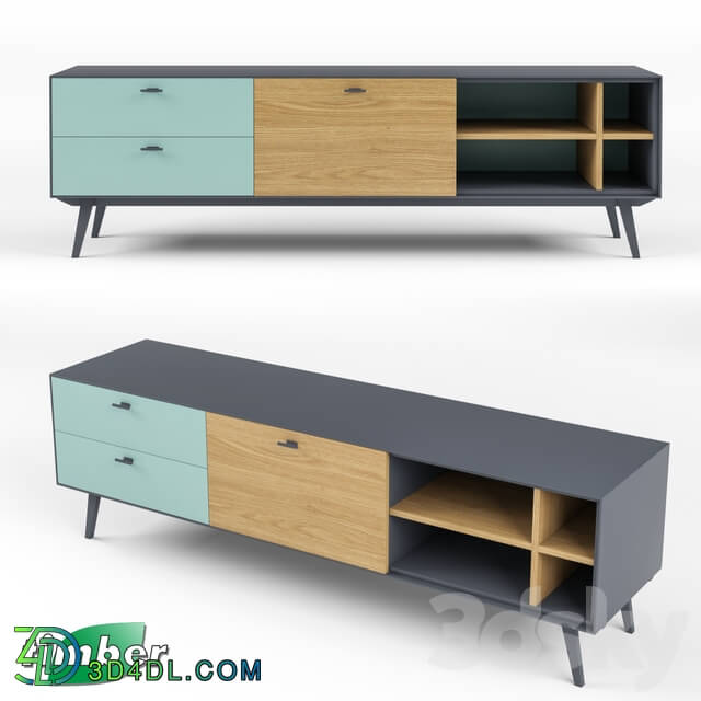 Sideboard _ Chest of drawer - OM Dresser _Girandol_ T-569. Timber-mebel