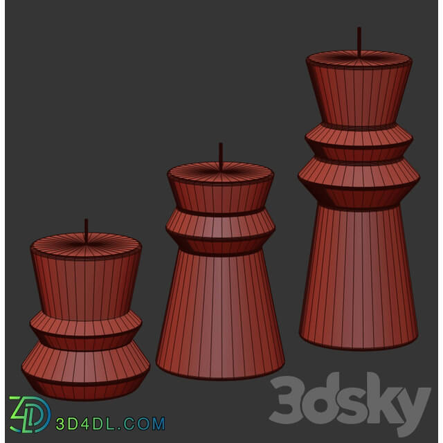 Other decorative objects - Ziggy Pillar Candles
