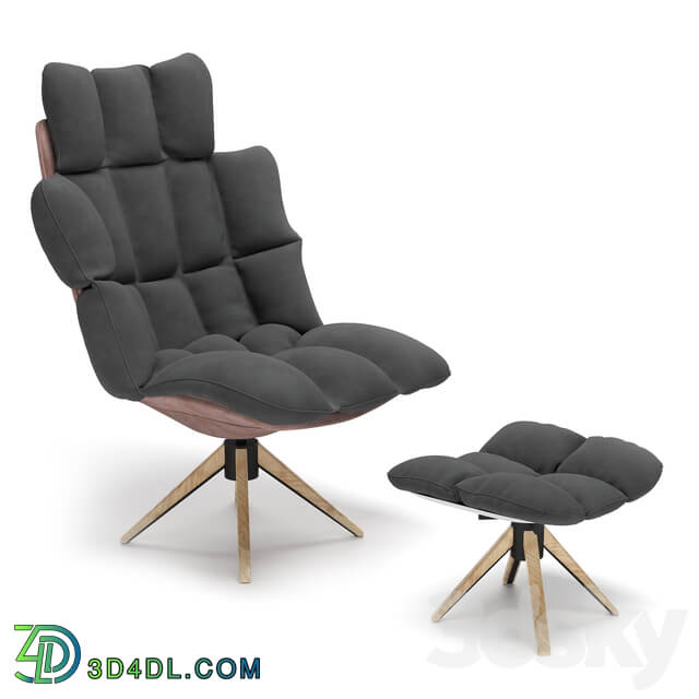 Arm chair - Husk style ottoman armchair