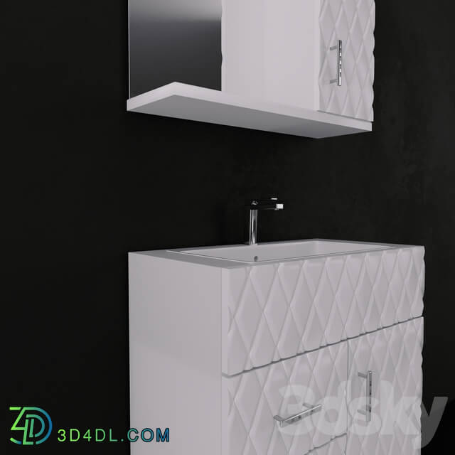 Bathroom furniture - Bathroom Mirrored Cabinet