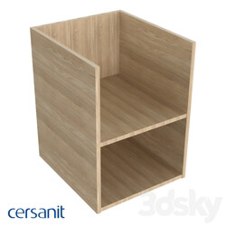 Bathroom furniture - Module for pedestal_ Moduo 40_ oak 