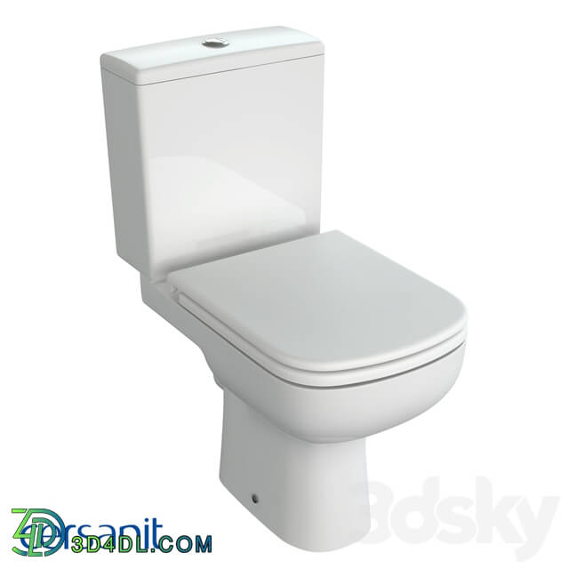 Toilet and Bidet - Compact toilet_ Color clean on 011 3_5_ white
