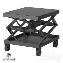 Table - Industrial Scissor Lift Table Iron Restoration Hardware _Loft concept_ 