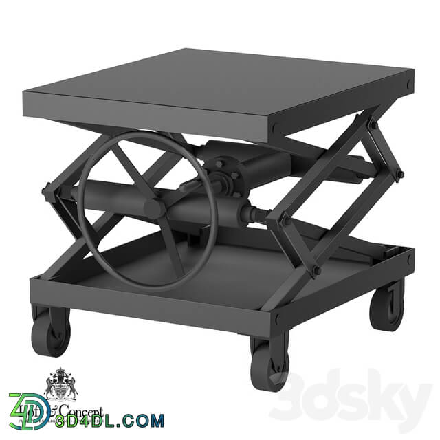 Table - Industrial Scissor Lift Table Iron Restoration Hardware _Loft concept_