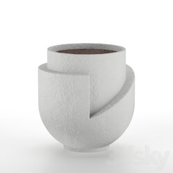 Vase - White Concrete Planter - XL VAYU 