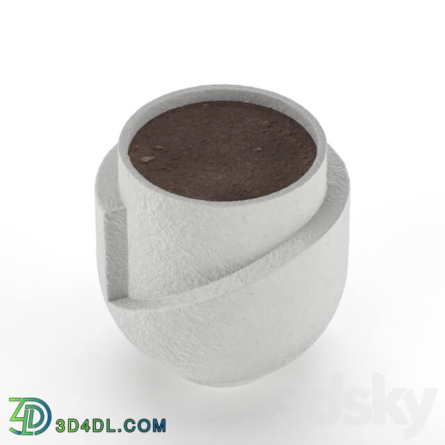 Vase - White Concrete Planter - XL VAYU