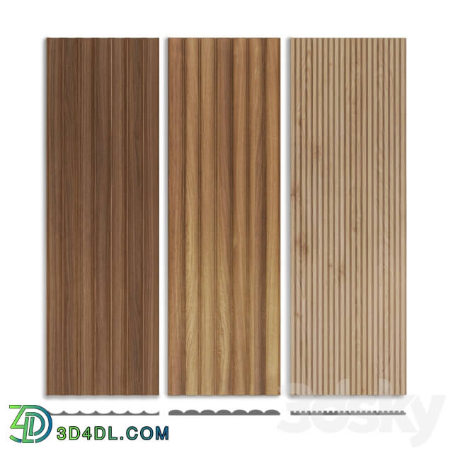 Other decorative objects - 3d wooden panel wall set 3