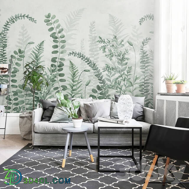 Wall covering - Creativille _ Wallpapers _ 42221 Ferns at the Dawn