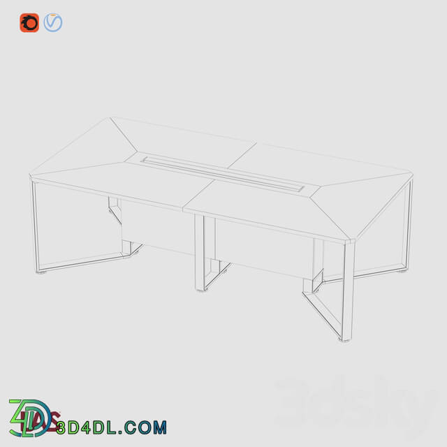 Office furniture - 3D-model of an office table LAS I MEET _146644_