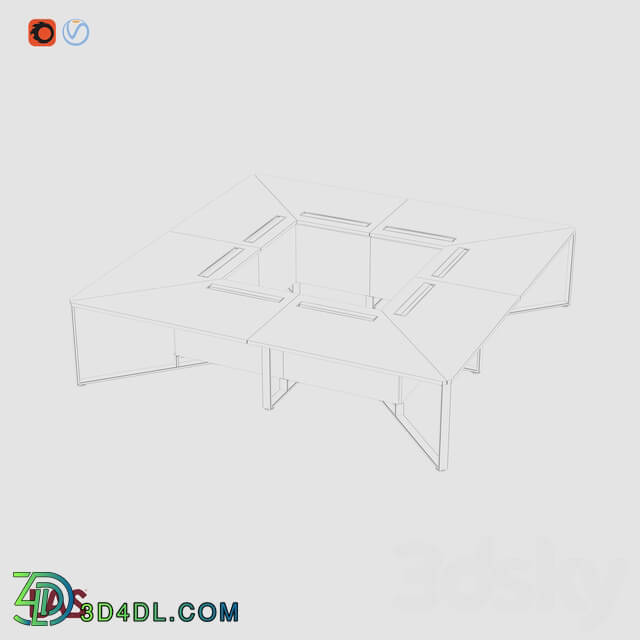Office furniture - 3D-model of an office table LAS I MEET _146656_