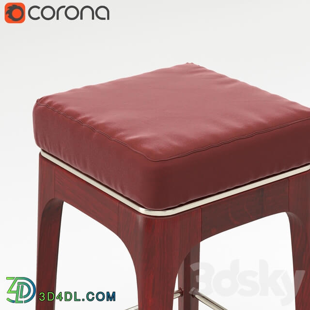 Chair - Rectangular fabric stool_ Coloring wood structure