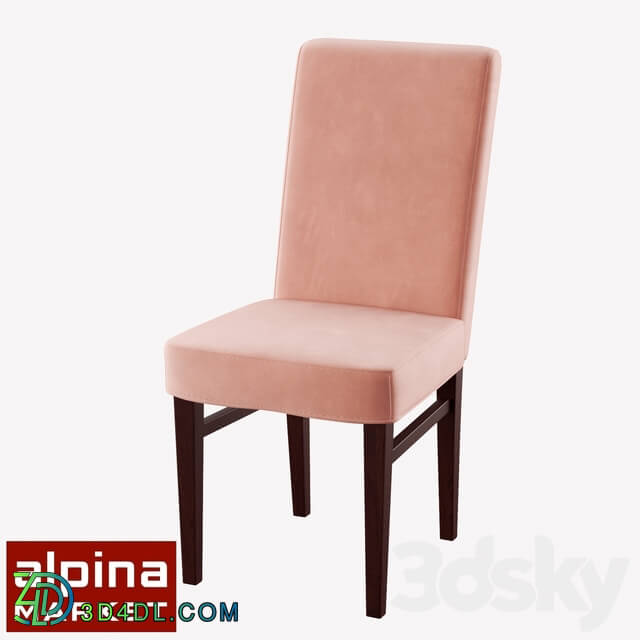 Chair - Chair soft Zanna dark nut ALP _ ST-112_ VirginiaDustyRose