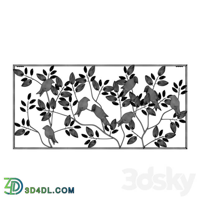 Other decorative objects - Harmony Metal Bird Wall Decor