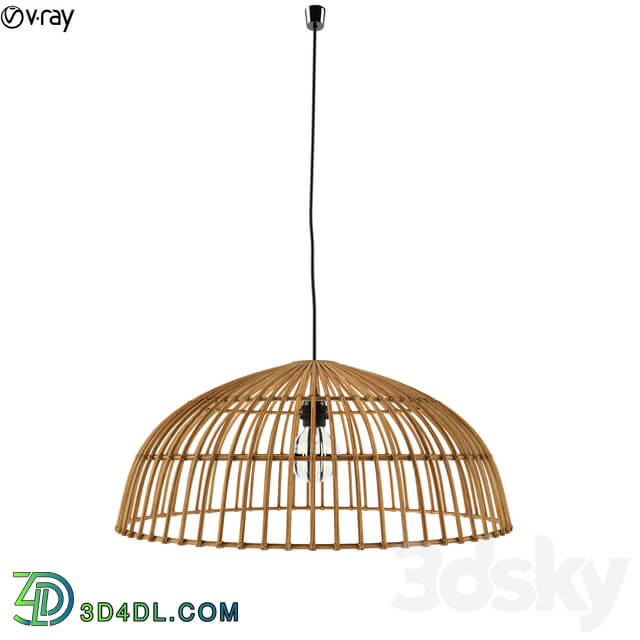 Chandelier - Country Pendant Lamp Rattan 55 Magna