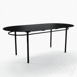 Table - HKLiving Oval Dining Table Black 