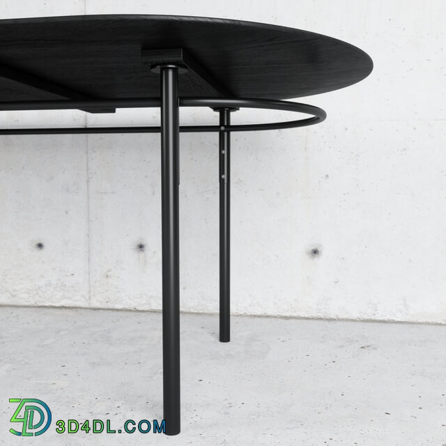 Table - HKLiving Oval Dining Table Black
