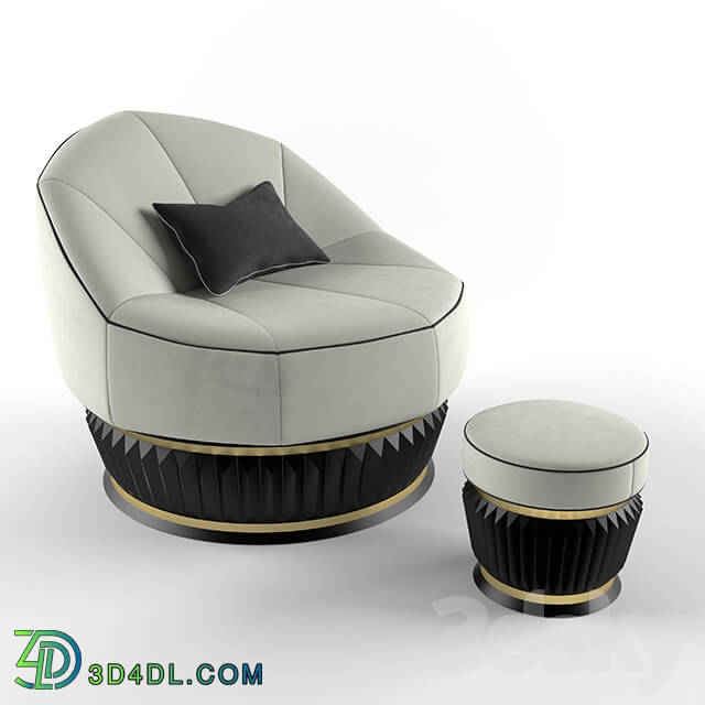 Arm chair - model 3d chair seat 2013 vray-corona