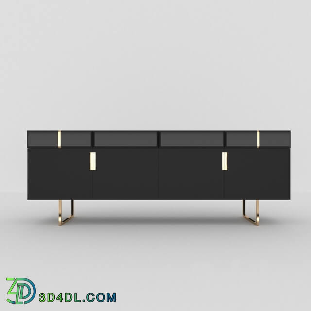 Sideboard _ Chest of drawer - Consol Modern whit gold
