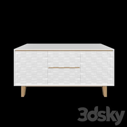 Sideboard _ Chest of drawer - Comoda Whith Laser Pattern 