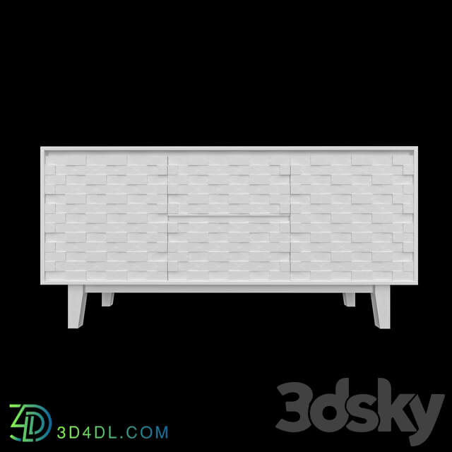 Sideboard _ Chest of drawer - Comoda Whith Laser Pattern