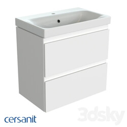Bathroom furniture - Wall-hung washbasin cabinet_ Moduo slim 60_ white 