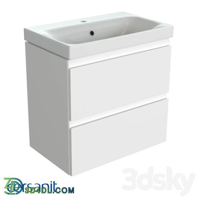 Bathroom furniture - Wall-hung washbasin cabinet_ Moduo slim 60_ white