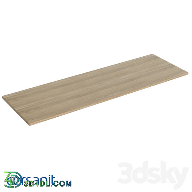 Bathroom furniture - Counter top for washbasin cabinet_ hanging_ Moduo 140_ oak