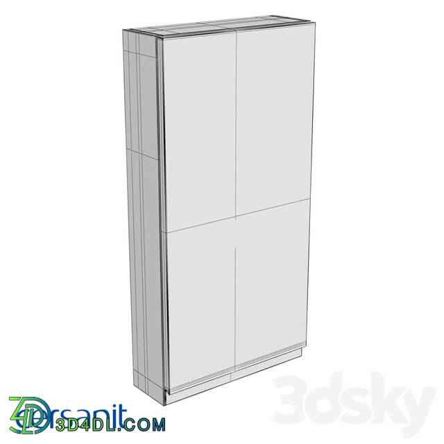 Bathroom furniture - Wall cabinet_ Moduo 40_ universal_ white