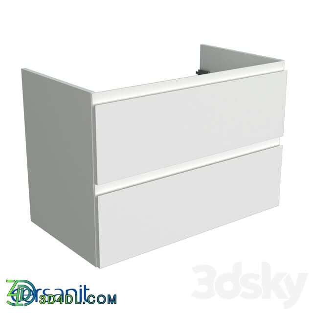 Bathroom furniture - Wall-hung washbasin cabinet_ Moduo 80_ white