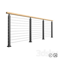 Fence - Modern railing 002 