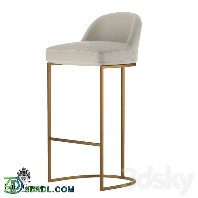 Chair - Bar stool Barrel Back Counter Stool Milk _Loft concept_