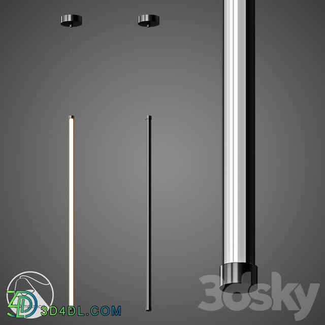 Chandelier - PDL2183 Lamp Black Sticks