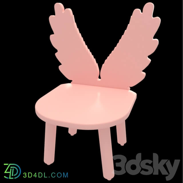 Table _ Chair - Chair _Angel Wings_