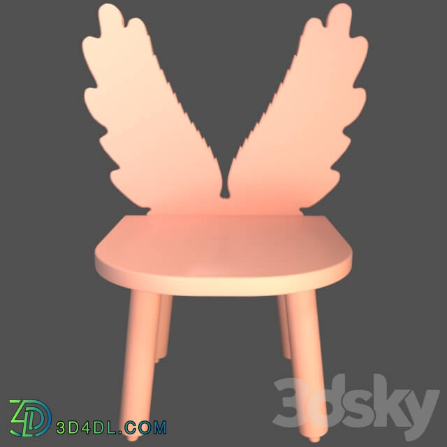 Table _ Chair - Chair _Angel Wings_