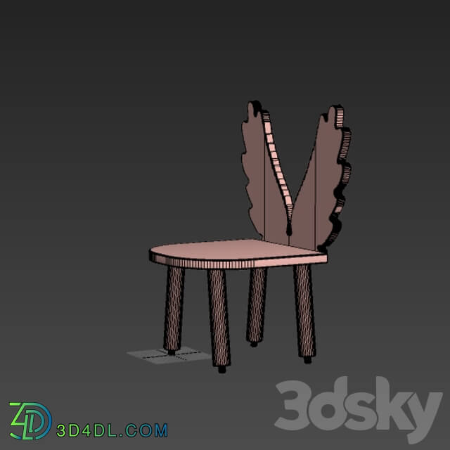 Table _ Chair - Chair _Angel Wings_