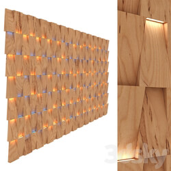 Other decorative objects - modern 3D wall panel with lighting variation 