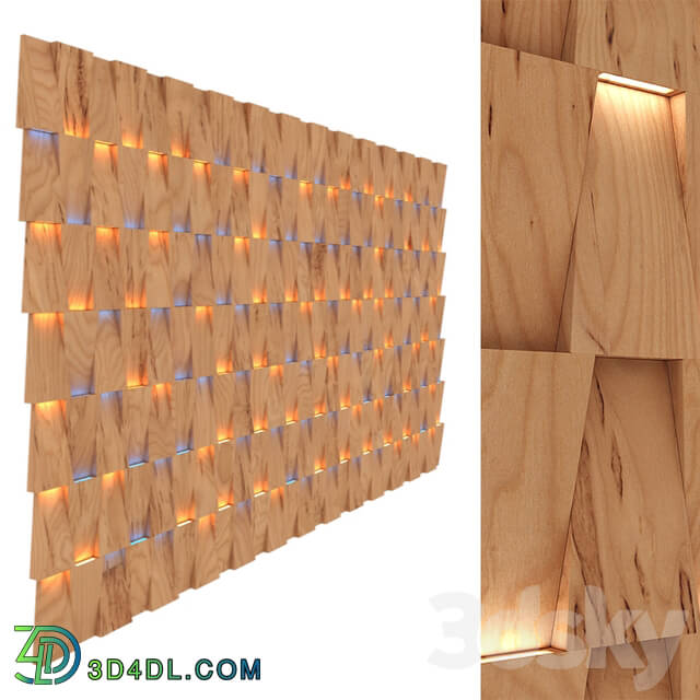 Other decorative objects - modern 3D wall panel with lighting variation