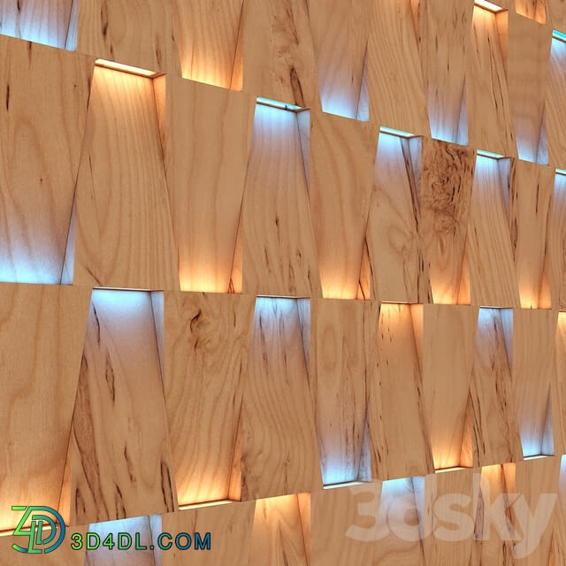 Other decorative objects - modern 3D wall panel with lighting variation