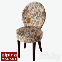 Chair - Dining chair IXORA dark walnut ALP _ ST-104_3 _ Aladdin 