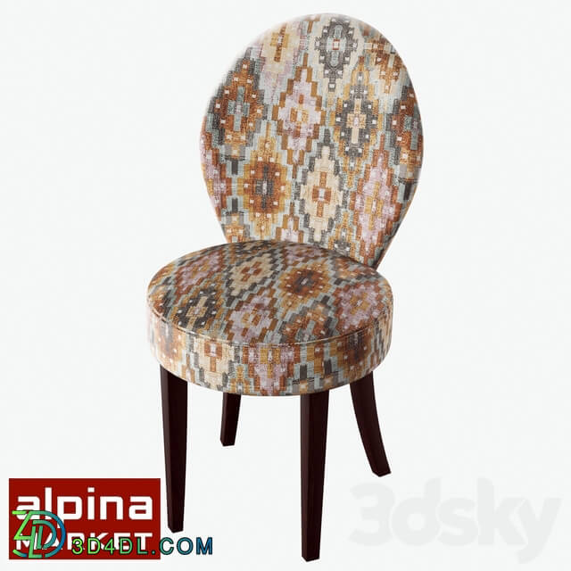Chair - Dining chair IXORA dark walnut ALP _ ST-104_3 _ Aladdin