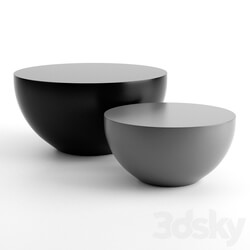 Other - Meridiani - Bongo Coffee Tables 75x38cm - 55x28cm set 