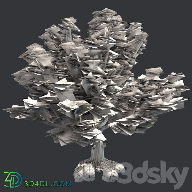 Tree - American Beech Tree - Low Poly